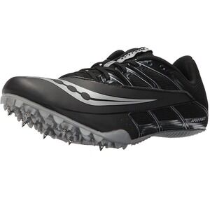 Saucony Spitfire 4 Track‎ Spikes Sprint Black Silver Mens 11 UK 10 EU 45